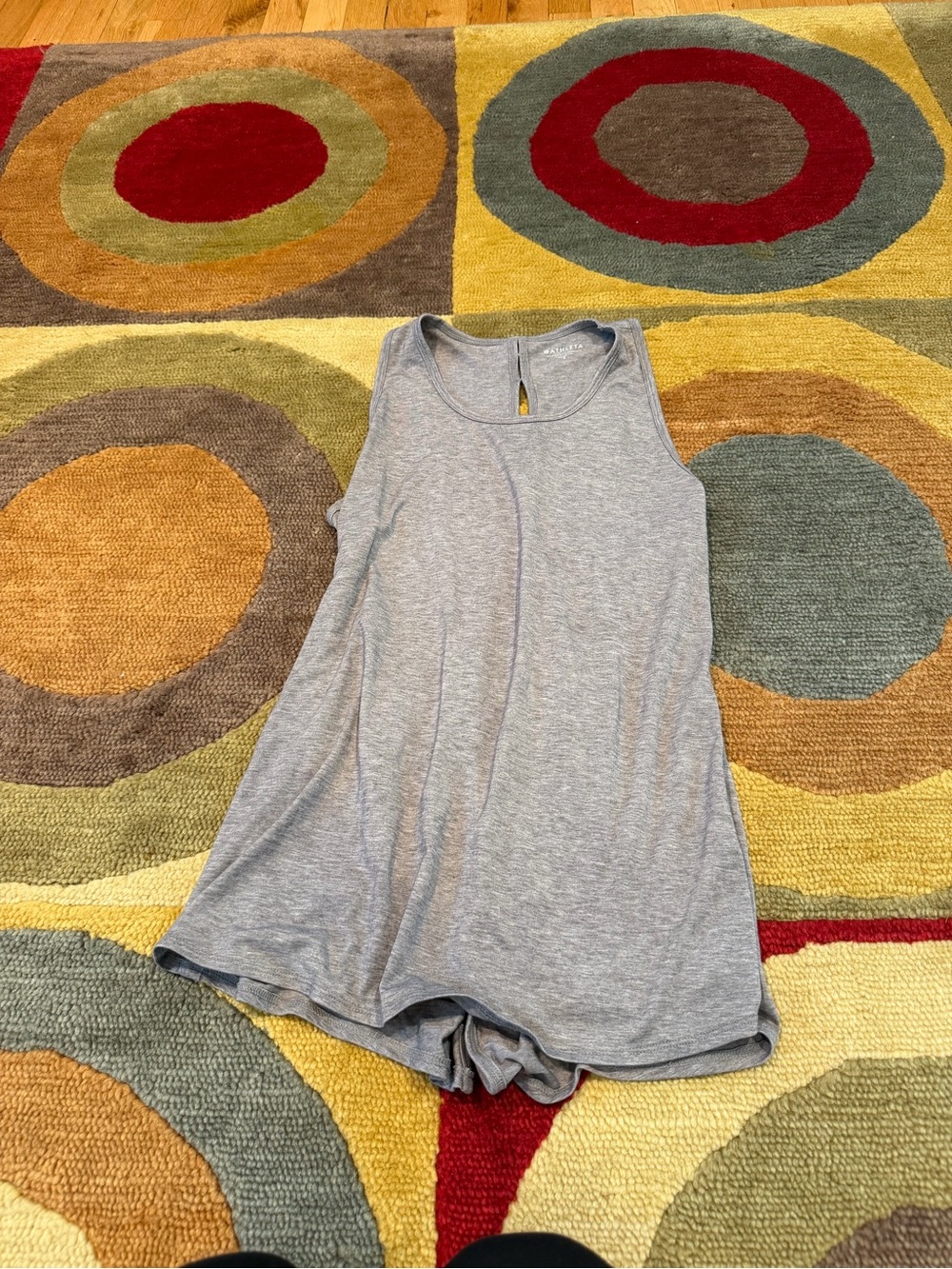 Athleta Women Essence Tie Back Tank Top Grey Flowy Loose Fit Size Small